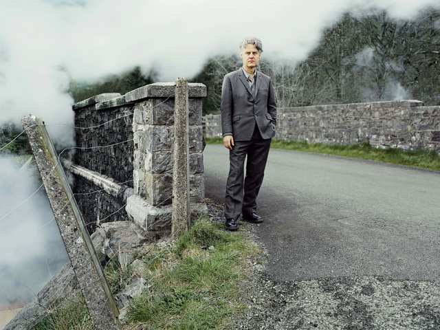 David Stewart, ‘Artist in suit as train passes by’, 2009, Photography, Chromogenic Print, Wren London