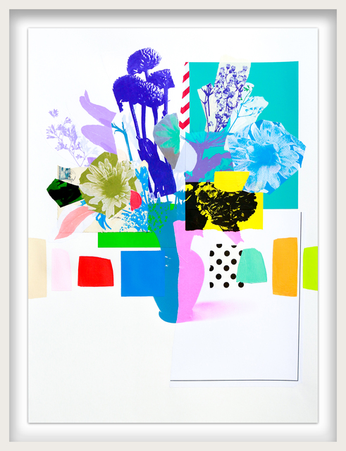 Emily Filler, ‘Paper Bouquet (pink vase + purple vase)’, ca. 2021, Drawing, Collage or other Work on Paper, Mixed Media on Paper, Newzones