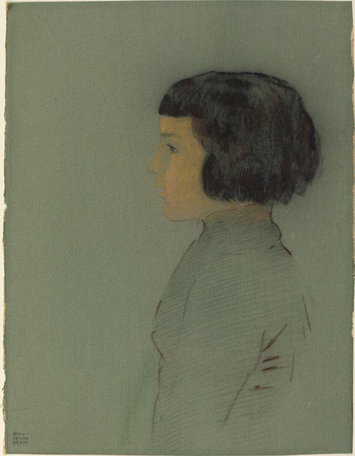 Odilon Redon, ‘Young Woman in Profile’, 1910, National Gallery of Art, Washington, D.C.
