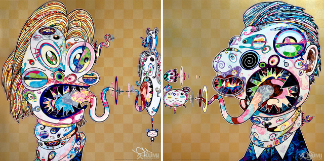 Takashi Murakami, ‘Homage to Francis Bacon, Study for Head of Isabel Rawsthorne and George Dyer (2 Prints)’, 2016, Kumi Contemporary / Verso Contemporary