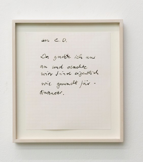 Carola Dertnig, ‘an C.D’, 2020, Drawing, Collage or other Work on Paper, Ink on handmade paper, Galerie Crone