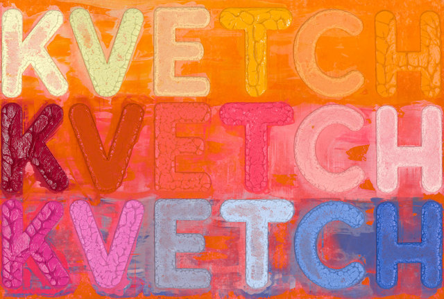 Mel Bochner, ‘Kvetch’, 2020, Print, Monoprint with collage, engraving and embossment on hand-dyed Twinrocker handmade paper, Two Palms