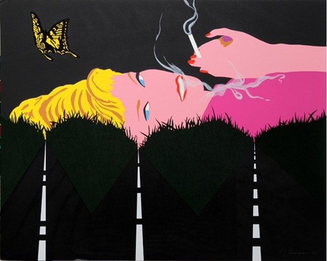 Allan D'Arcangelo, ‘Smoking Blonde’, 1990, Grob Gallery