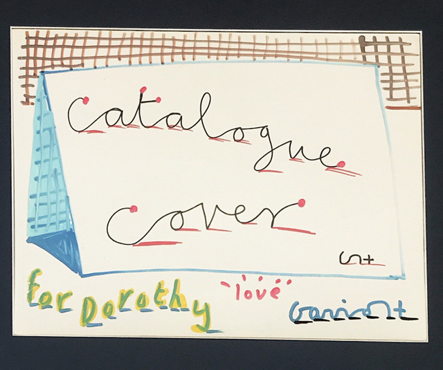 David Hockney, ‘'Catalogue Cover', 7 colour hand personalised original drawing signed by David Hockney.’, 1990, Mr & Mrs Clark’s