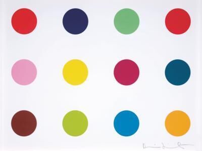 Damien Hirst - Methionine (12 four inch spots in 12 different colors)