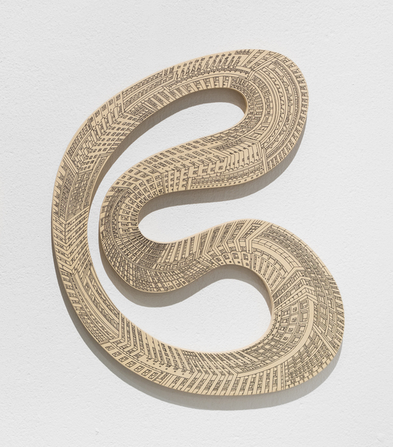 Vasco Mourão, ‘Ouroborus. Drawing on Wood No. 10’, 2019, Mixed Media, Ink on painted plywood, Underdogs Gallery