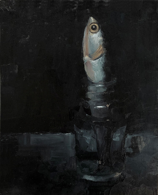 Tom Giesler, ‘Floral 4: thawed anchovy’, 2020, Painting, Oil on panel, McVarish Gallery
