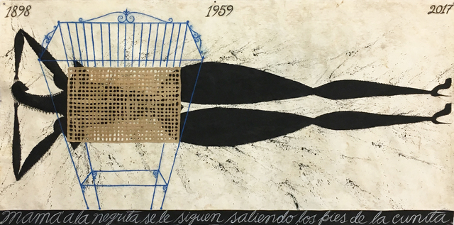 José Bedia, ‘Mamá, a la negrita se le siguen saliendo los pies’, 2017, Galería Artizar