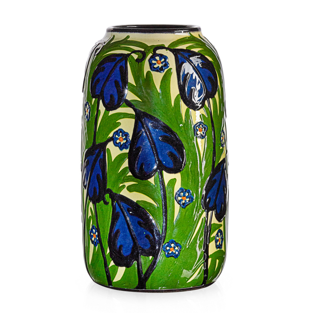 Max Laeuger, ‘Kunsttopferei Tonwerke Kandern, Tall Vase With Stylized Flora, Germany’, Early 20th C., Rago/Wright