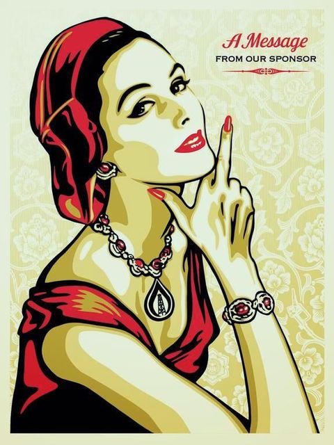 Shepard Fairey (OBEY), ‘A Message from Our Sponsor’, 2015, Vertu Fine Art