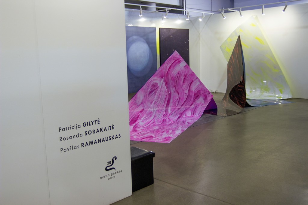 Gallery's booth (No. 5.02) with artworks by young gallery's artists Rosanda Sorakaitė and Povilas Ramanauskas (Povilas Ramanauskas was awarded as the best young artist of the fair and gallery "Meno parkas" was selected as one of the best 7 galleries in the fair). Gallery's booth (No. 5.02) with artworks by young gallery's artists Rosanda Sorakaitė and Povilas Ramanauskas (Povilas Ramanauskas was awarded as the best young artist of the fair and gallery "Meno parkas" was selected as one of the best 7 galleries in the fair).