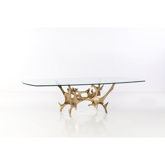 Fred Brouard, ‘Rencontre - N° 1/8 - Table’, 1977, Design/Decorative Art, Verre et bronze doré, PIASA