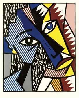 Roy Lichtenstein - Head, from Expressionist Woodcut Series (C. 177)