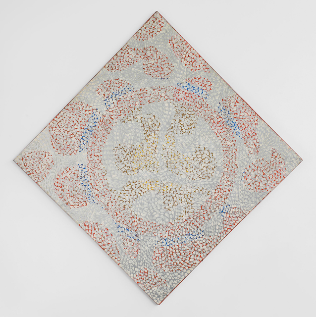 Claire Falkenstein, ‘White Painting’, 1969, Painting, Acrylic, oil and metallic paint on canvas, Michael Rosenfeld Gallery