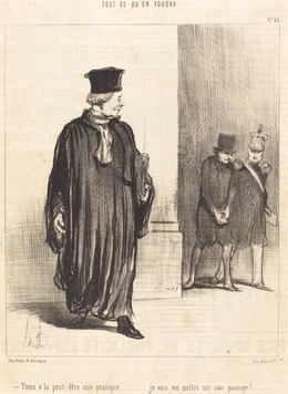 Honoré Daumier, ‘Tiens v'la peut-etre une pratique’, 1847, National Gallery of Art, Washington, D.C.