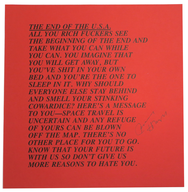 Jenny Holzer Inflammatory Essays SIGNED (1990