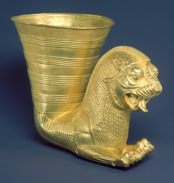 Unknown Achaemenid, ‘Vessel terminating in the forepart of a fantastic leonine creature’, ca. 5th century B.C., The Metropolitan Museum of Art