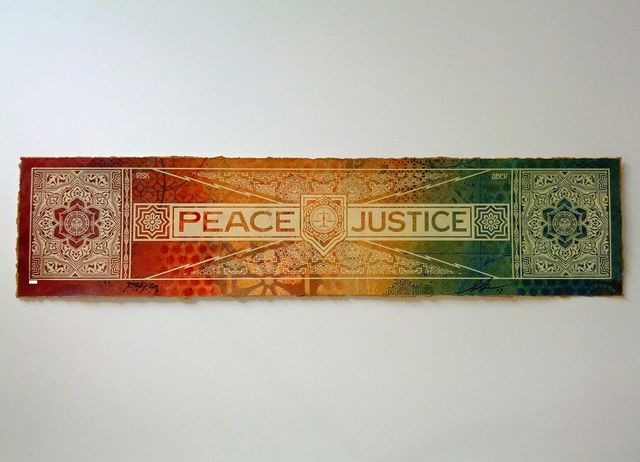 Shepard Fairey (OBEY), ‘Peace & Justice’, 2013, Samuel Owen Gallery