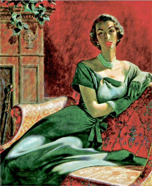 Edwin Georgi, ‘Portrait of a Woman, Woman's Magazine Illustration Mid Century’, ca. 1950, Painting, Gouache, Mixed media, Robert Funk Fine Art