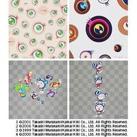 Takashi Murakami - 1. Jellyfish Eyes Cream; 2. Jellyfish Eyes - White1; 3. !N-CHA!; 4. DOB totem pole