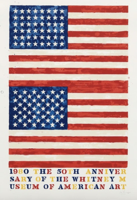 Jasper Johns, ‘Two Flags (Whitney Anniversary)’, 1980, Upsilon Gallery