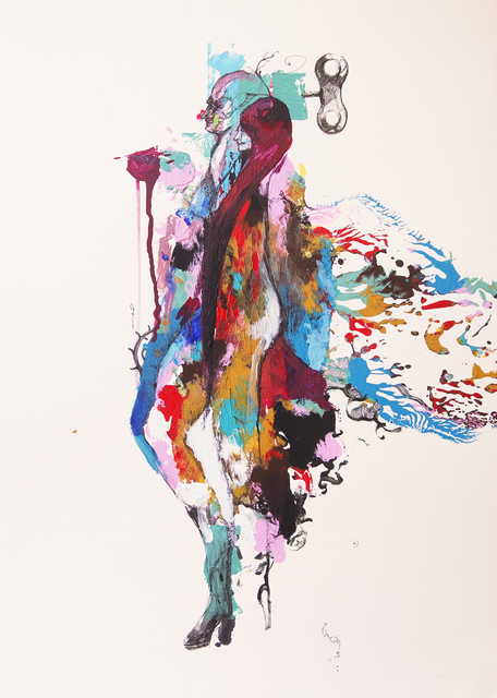 Frank David Valdés, ‘Dos en uno / Two in one’, 2021, Painting, Mixed media on paper, ArteMorfosis - Cuban Art Platform