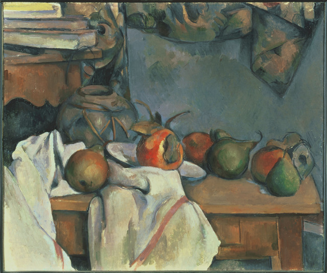 Paul Cézanne, ‘Ginger Pot with Pomegranate and Pears’, 1893, Painting, Oil on canvas, Phillips Collection