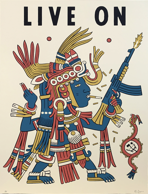 Ravi Zupa, ‘LIVE ON’, 2020, Print, Four-Color Screen Print, MAIA Contemporary