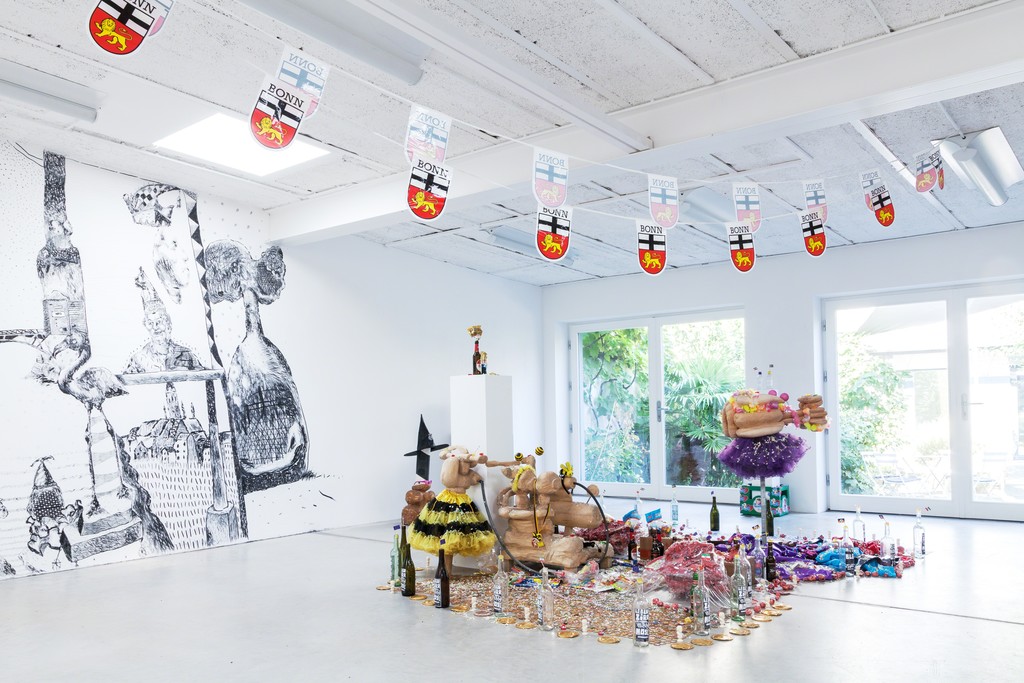 exhibition view: "Dat Maache me us de Lameng", installation by Christoph Mügge (Malmö, Sweden) and Sebastian Mügge (Umea, Sweden) exhibition view: "Dat Maache me us de Lameng", installation by Christoph Mügge (Malmö, Sweden) and Sebastian Mügge (Umea, Sweden)