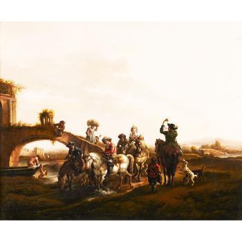 David Schmitt - Mounted Horsemen Traversing The Countryside