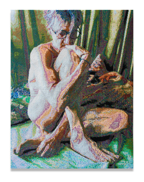 Frances Goodman, ‘Thinker ’, 2020, Mixed Media, Hand-stitched Sequins on Canvas., SMAC