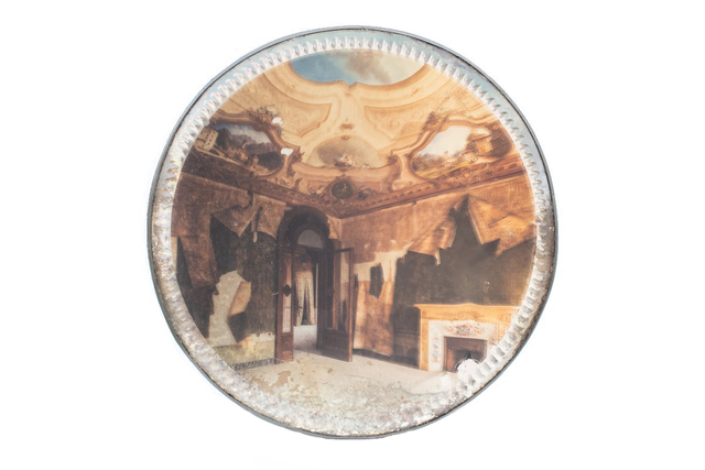 Gina Soden, ‘Baroque Villa on Foxed Mirror ’, 2018, Photography, Photograph hand printed onto antique mirror with acrylic seal, Charlie Smith London