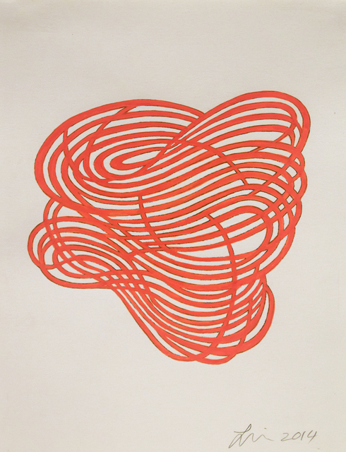 Linda Fleming, ‘Gouache Wall Drawing (orange)’, 2017, Robischon Gallery