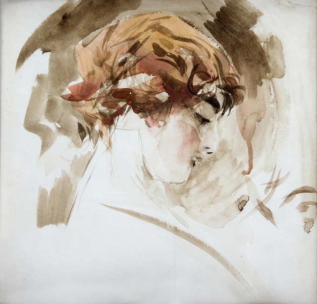 Giovanni Boldini, ‘Blond head (young girl profile)’, 1910-1920, Watercolor on paper, Bertolami Fine Arts