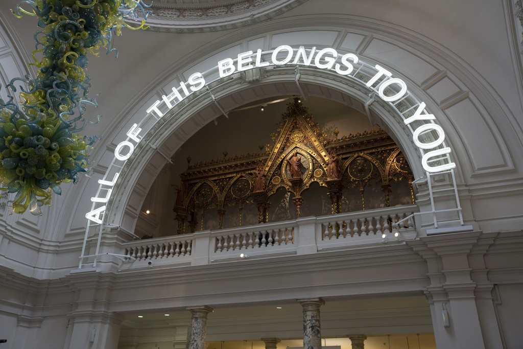 Installation shot 'All of this Belongs to You' (c) Victoria and Albert Museum, London Installation shot 'All of this Belongs to You' (c) Victoria and Albert Museum, London