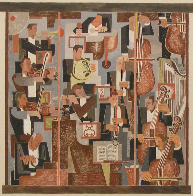 Benton Spruance, ‘Mural Study for the Philadelphia Orchestra’, 1941, Painting, Gouache, Dolan/Maxwell