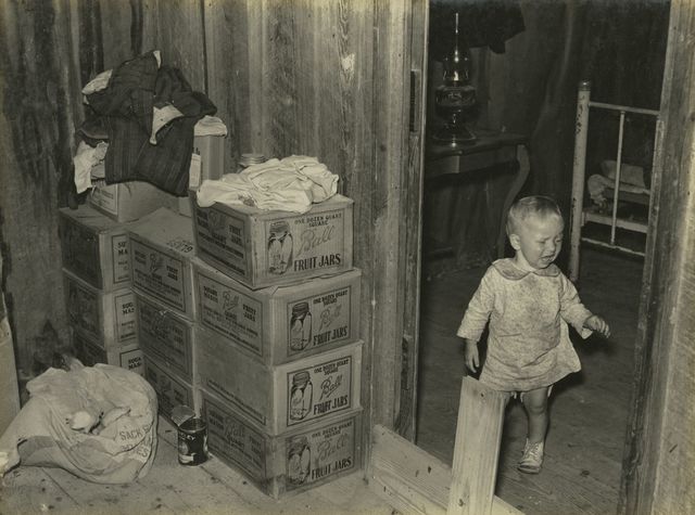 Russell Lee, ‘Combination Storage Room and Chick Room, Adjacent to Bedroom in Sharecropper's House’, c.1936-37, Photography, Gelatin silver print; printed c.1936-37, Howard Greenberg Gallery