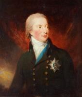 Hertig William Fredrik av Gloucester (1776-1834) klädd I uniform, vit halsduk samt Strumpebandsordern – bröstbild
