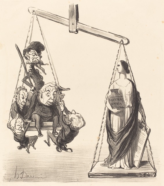 Honoré Daumier, ‘Suffrage universel’, probably 1850, National Gallery of Art, Washington, D.C.