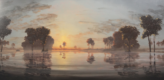 Stephen Hannock, ‘Flooded River: North of the Oxbow’, 2001, Painting, Polished oil on canvas stretched over panel, Taylor | Graham