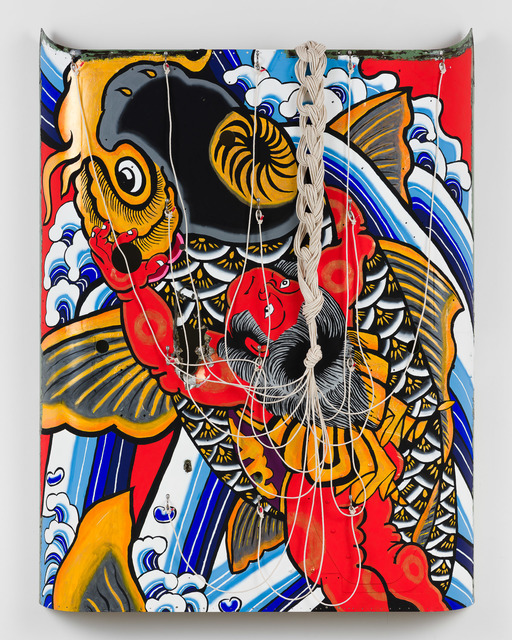 Sean Cordeiro & Claire Healy, ‘Kintaro’, 2020, Sculpture, Kiowa FWD helicopter shell assembly, acrylic gouache, cotton sash cord, tape, Roslyn Oxley9 Gallery