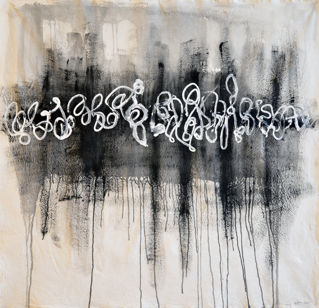 Liz Curtin, ‘Tip of My Tongue’, 2015, Painting, Acrylic and graphite on unstretched canvas, Carter Burden Gallery