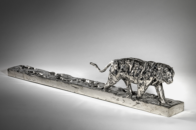 Mark Coreth, ‘1. Amur Tiger, footprints in the snow’, 2019, Sculpture, Nickel bronze, Sladmore