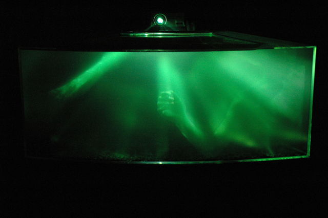 Tadasu Takamine, ‘Water Level and Organ Sound’, 2004, Water tank, water, sand and video, edition AP, Singapore Art Museum (SAM)