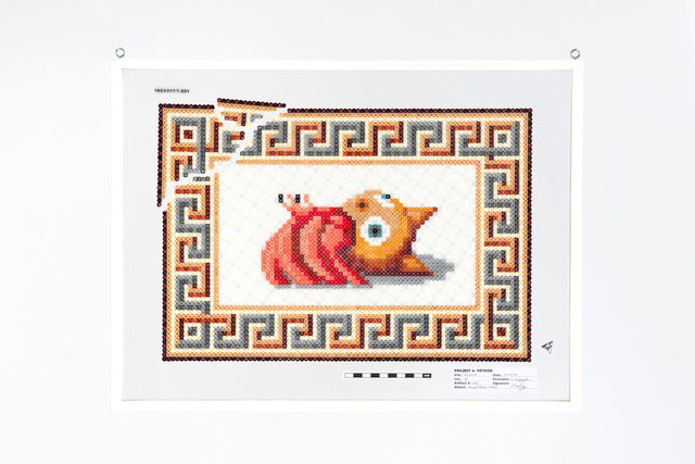 Charles Degeyter, ‘Hermit Mosaic #1 Feles’, 2019, Mixed Media, String pearls with frame, Tatjana Pieters