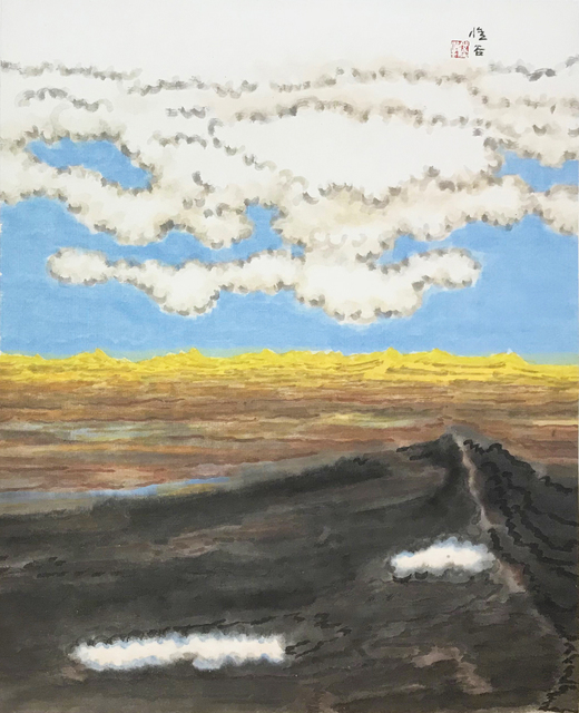 Liu Mu, ‘The Gloden Auspicious Mountains’, 2011, Painting, Ink and Color on Paper, Illuminati Fine Art