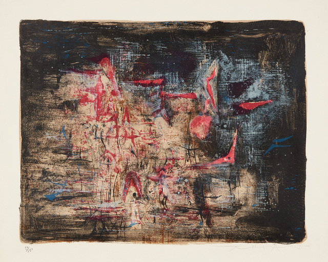 Zao Wou-Ki 趙無極, ‘Nocturne’, 1955, Print, Lithograph in colors, on Rives BFK paper, with full margins., Phillips