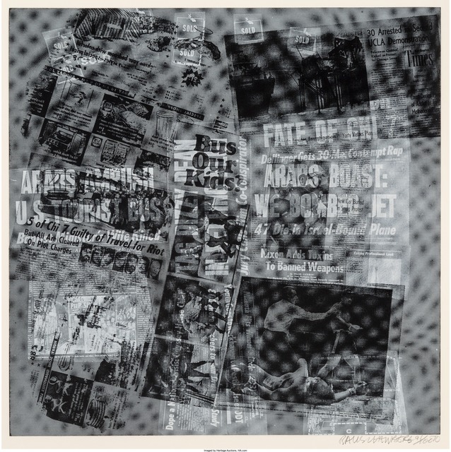 Robert Rauschenberg, ‘Surface Series from Currents, Bus for Kids’, 1970, Heritage Auctions