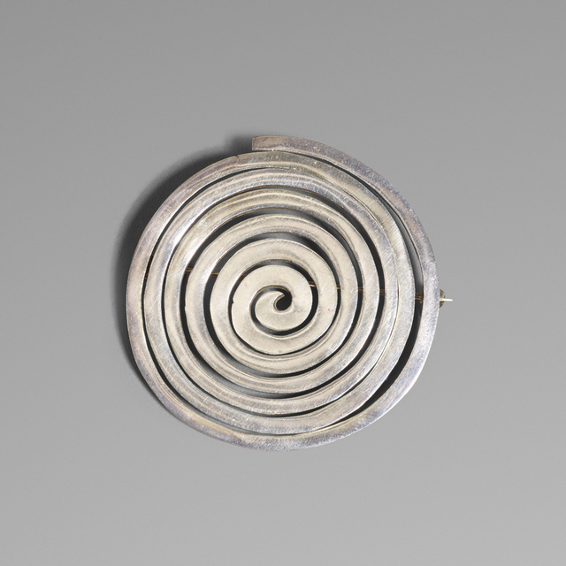 ‘Sterling silver brooch’, c. 1950, Jewelry, Sterling silver, Rago/Wright