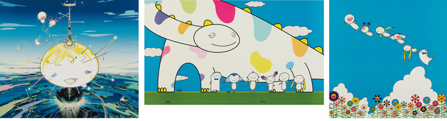 Takashi Murakami, ‘Mamu Came from the Sky; Yoshiko and the Creatures came from Planet 66; and Planet 66 Summer Vacation’, 2003 and 2004, Phillips